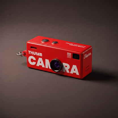 InstaSnap Mini Retro Camera Keychain in Safelight Red